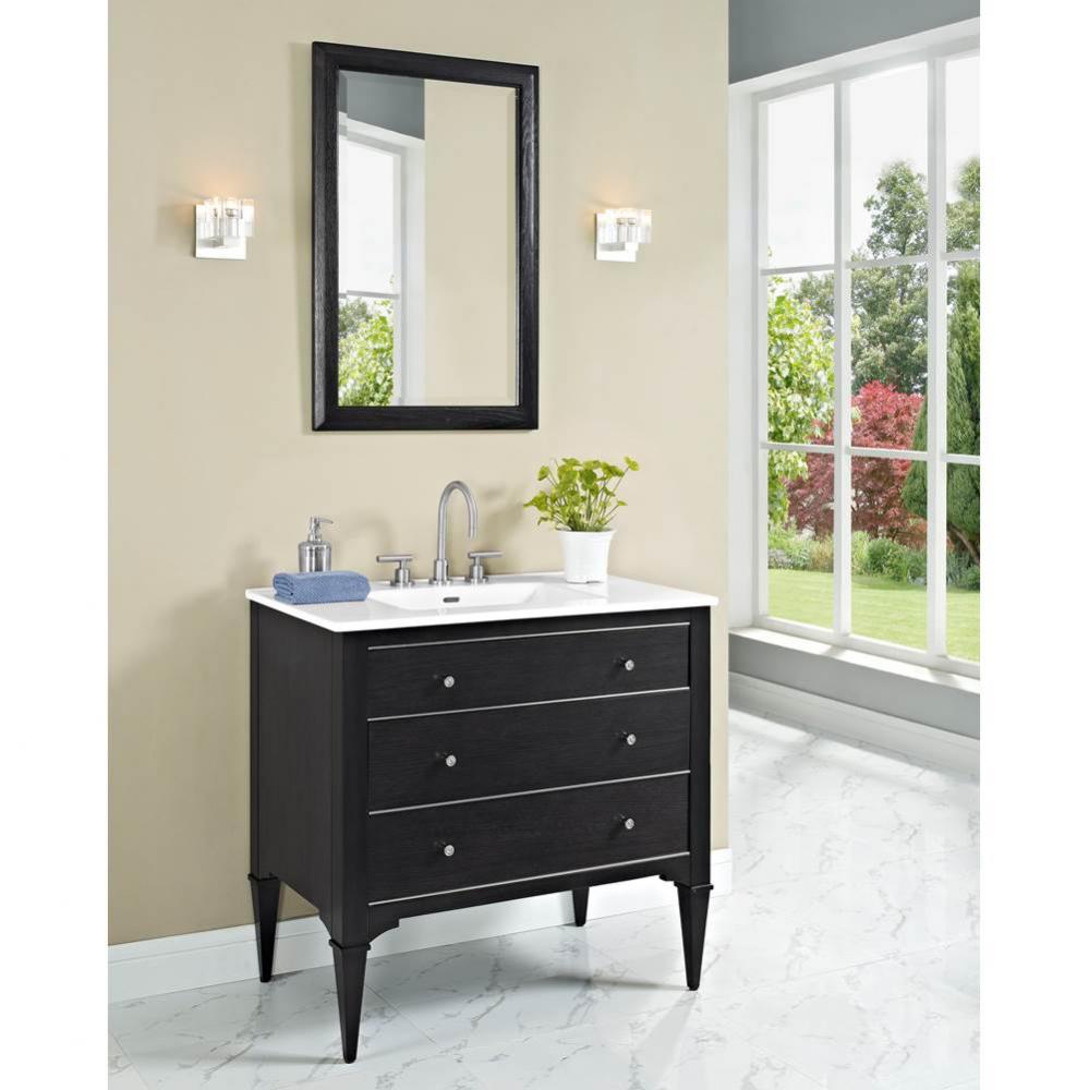 Charlottesville w/Nickel 36'' Vanity - Vintage Black