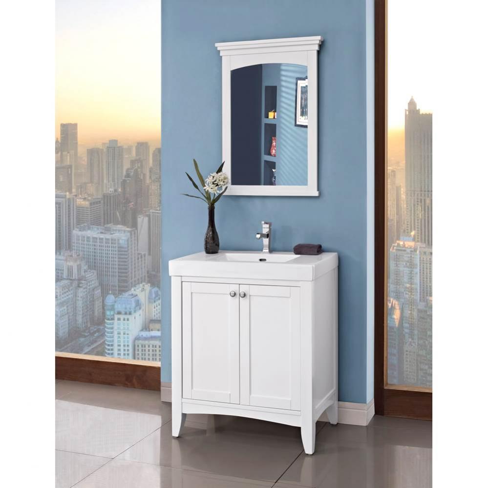 Shaker Americana 30x18'' Vanity - Polar White