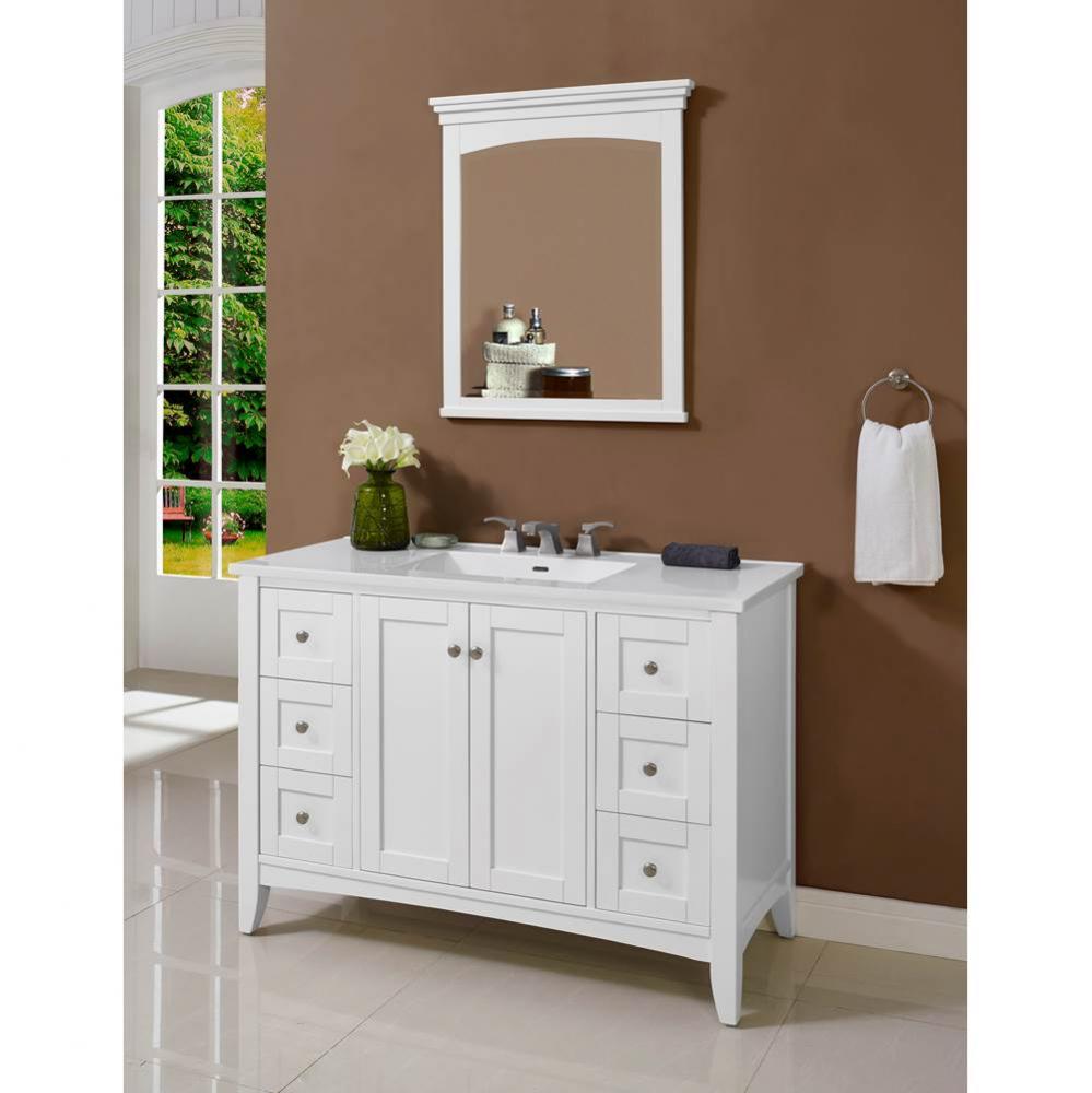 Shaker Americana 48'' Vanity - Polar White