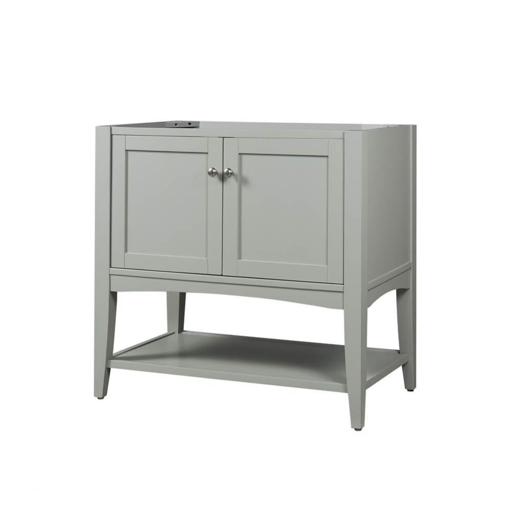 Shaker Americana 36'' Open Shelf Vanity - Light Gray