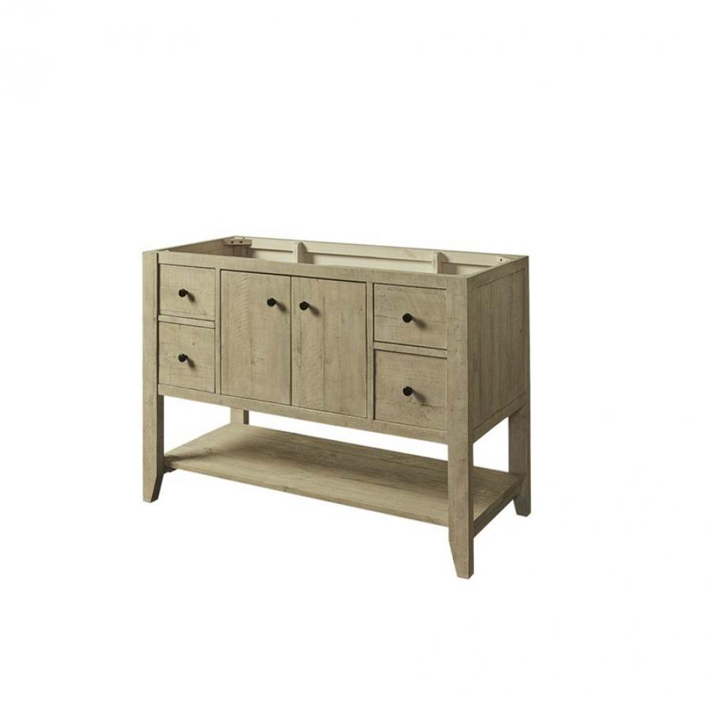 River View 48'' Open Shelf Vanity - Toasted Almond