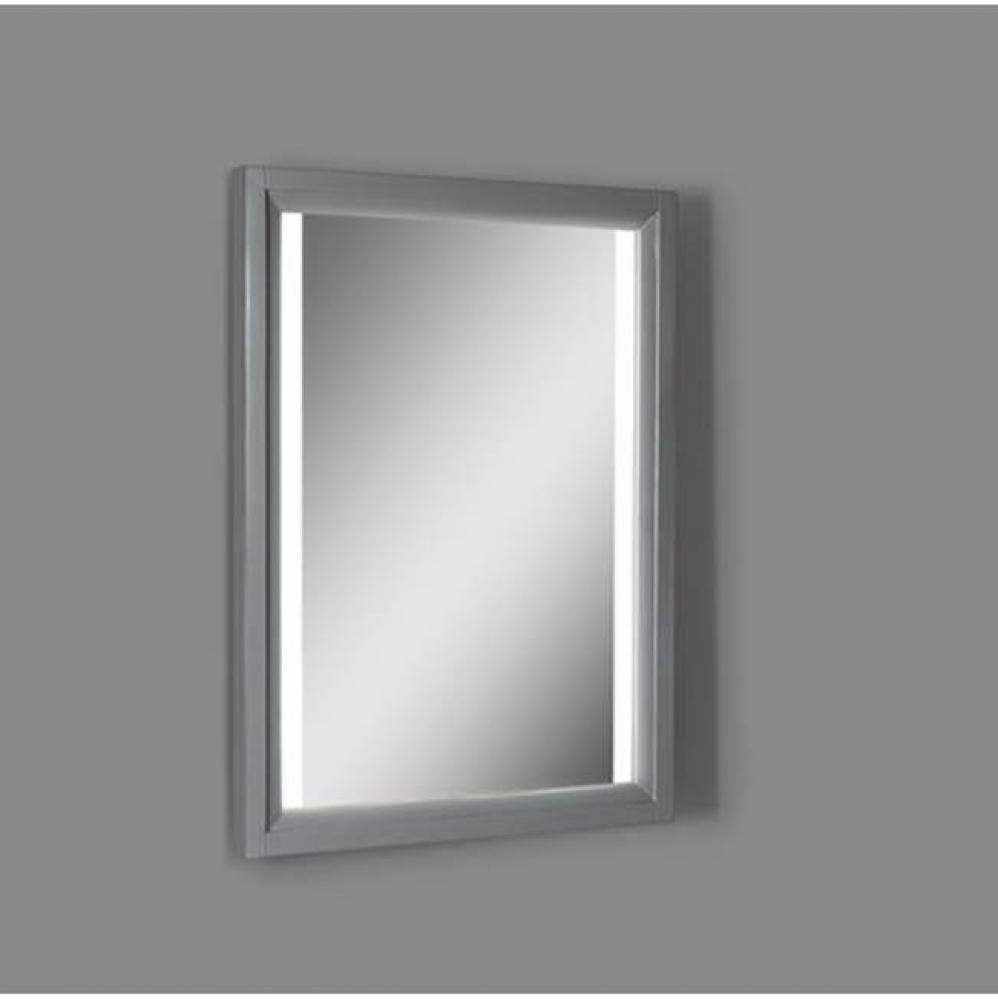 Studio One 25'' Wood Frame LED Mirror In Glossy Pewter