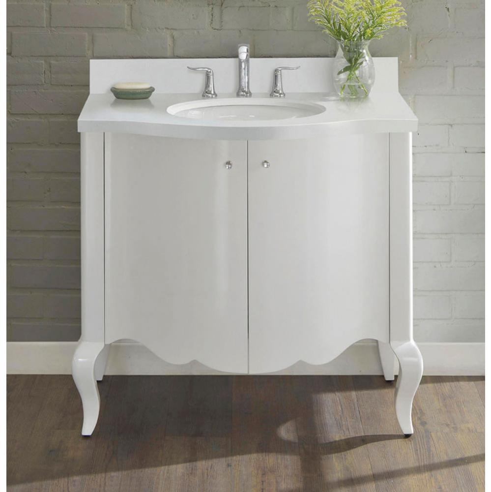 Belle Fleur 36'' Vanity In Glossy White