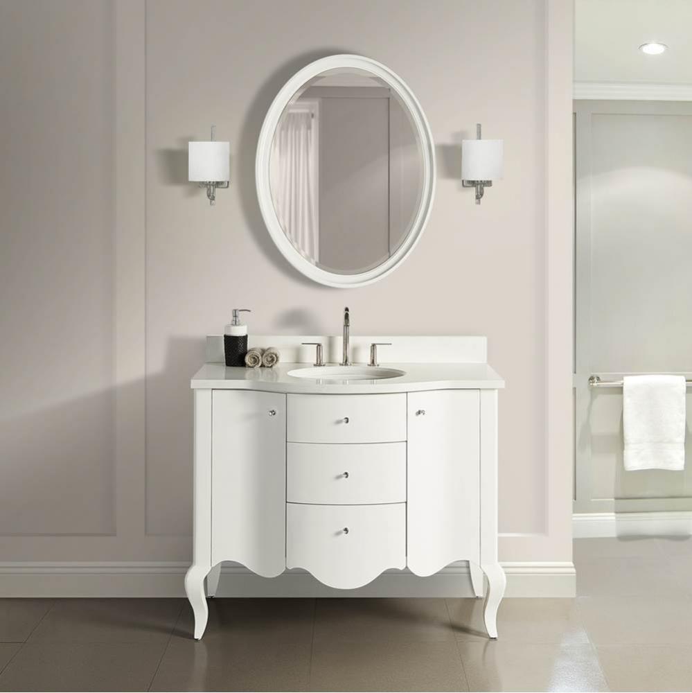 Belle Fleur 42'' Vanity In Glossy White