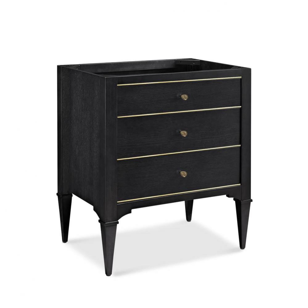 Charlottesville w/Brass 30'' Vanity - Vintage Black