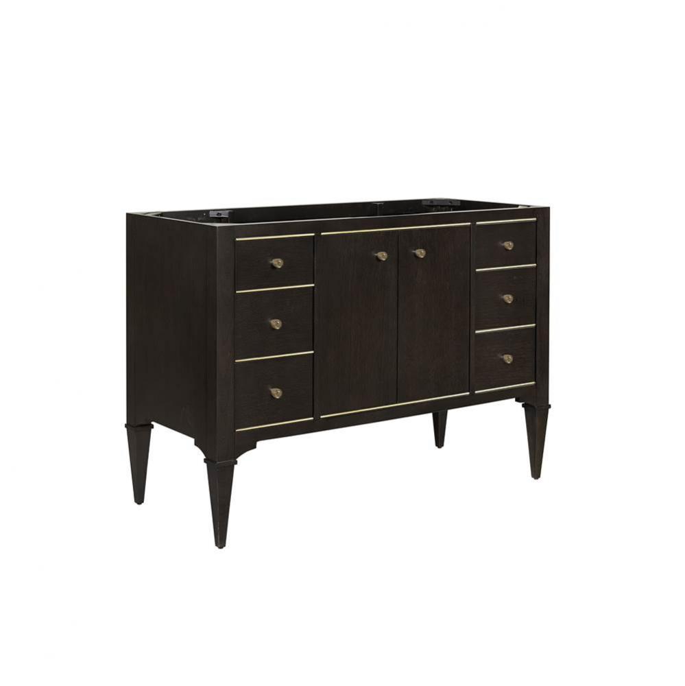 Charlottesville w/Brass 48'' Vanity - Vintage Black