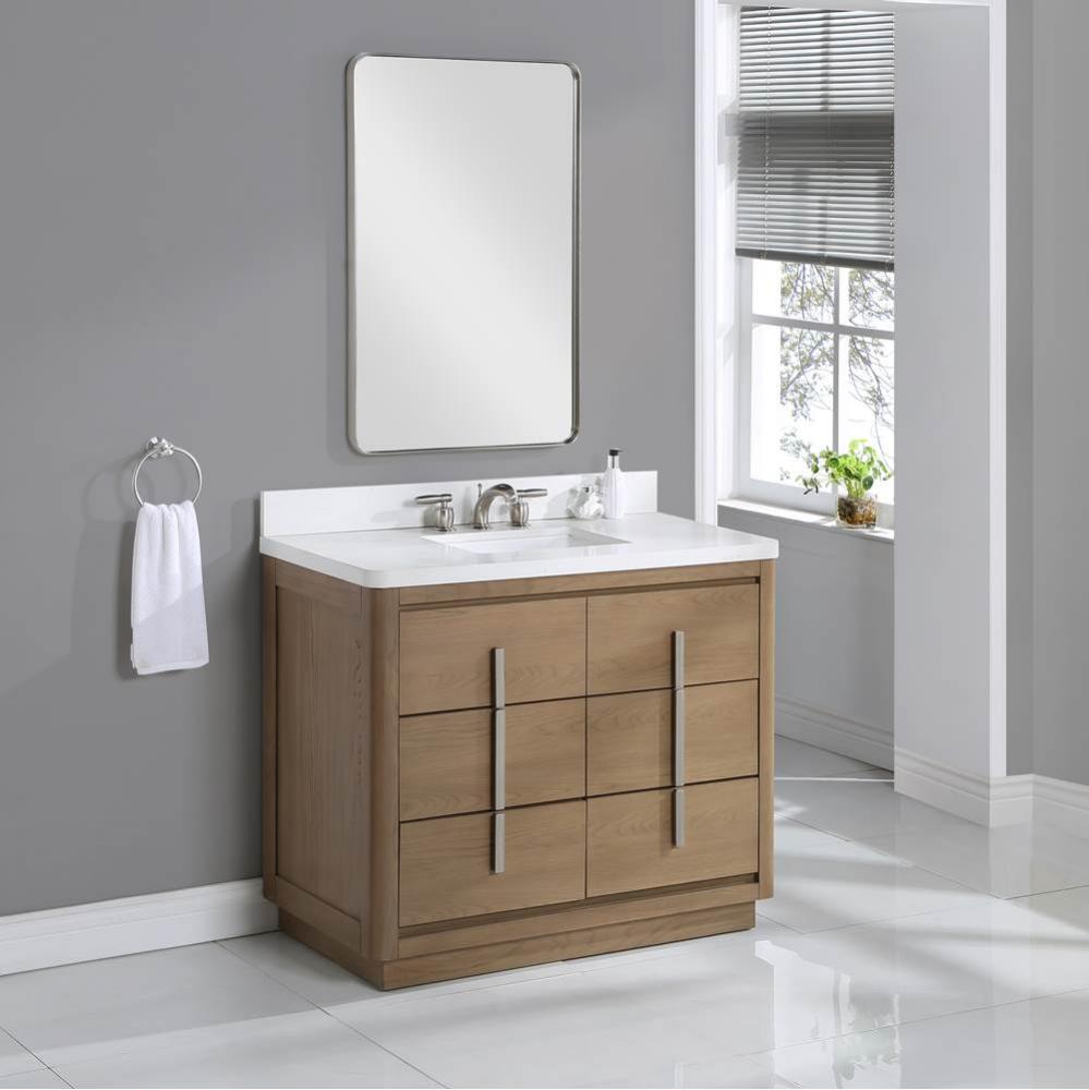 Design Studio 42'' Vanity, Top & Sink Set - Fossil Beige