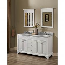 Fairmont Designs 1502-V6021D - Framingham 60'' Double Bowl Vanity - Polar White