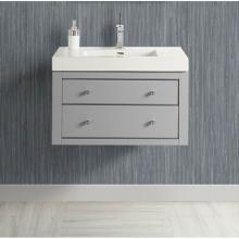 Fairmont Designs 1510-WV3018 - Charlottesville w/Nickel 30x18'' Wall Mount Vanity In Light Gray