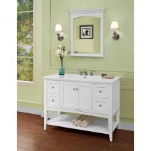 Fairmont Designs 1512-VH48 - Shaker Americana 48'' Open Shelf Vanity - Polar White