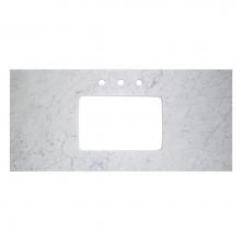 Fairmont Designs T3-S4822WC - 3cm (1-1/4'') 48? White Carrera (WC) Marble Top - 8'' widespread