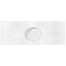 Fairmont Designs TQ-R6122CQ8 - 2cm (3/4'') 61'' Single Bowl Carrera (CQ) Quartz Top - 8'' widesprea