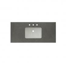 Fairmont Designs TQ2-S4922SG8 - 2cm (3/4'') 49'' Spectre Gray (SG) Quartz Top - 8'' widespread