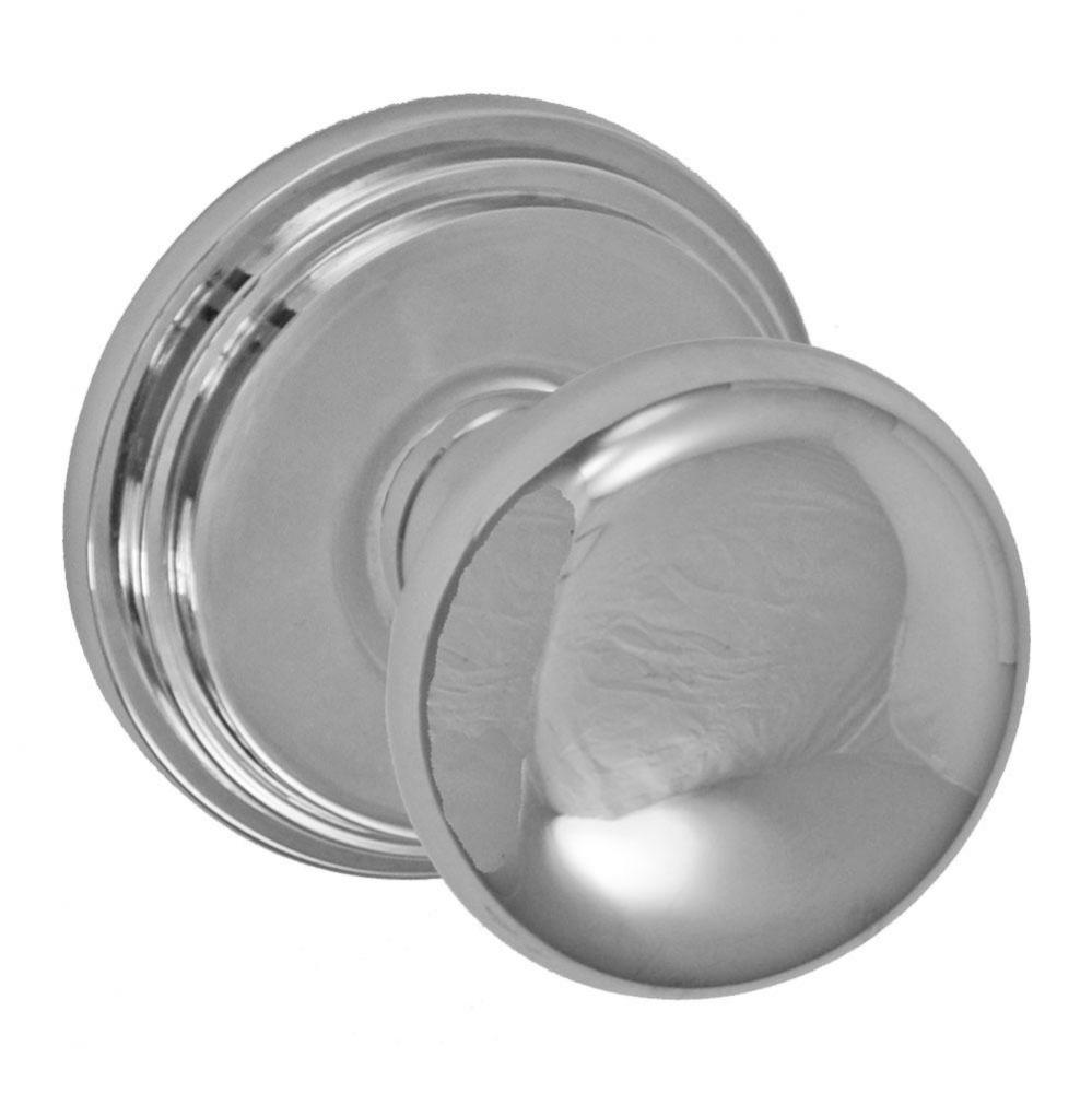 Half-Round Knob with Stepped  Rose Dummy Single in Polished