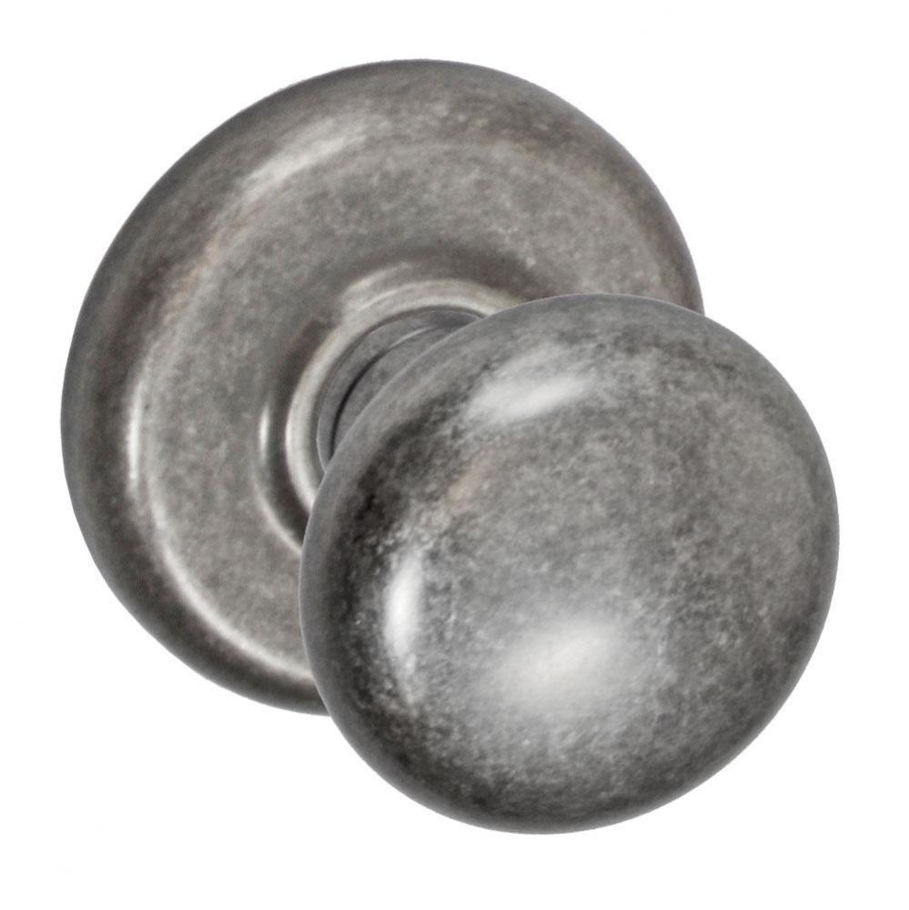 Half-Round Knob with Radius  Rose Dummy Single in Antique