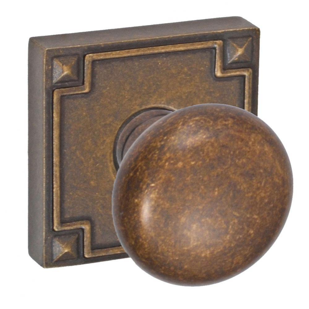 Half-Round Knob with Sonoma Rose Dummy Single in Medium