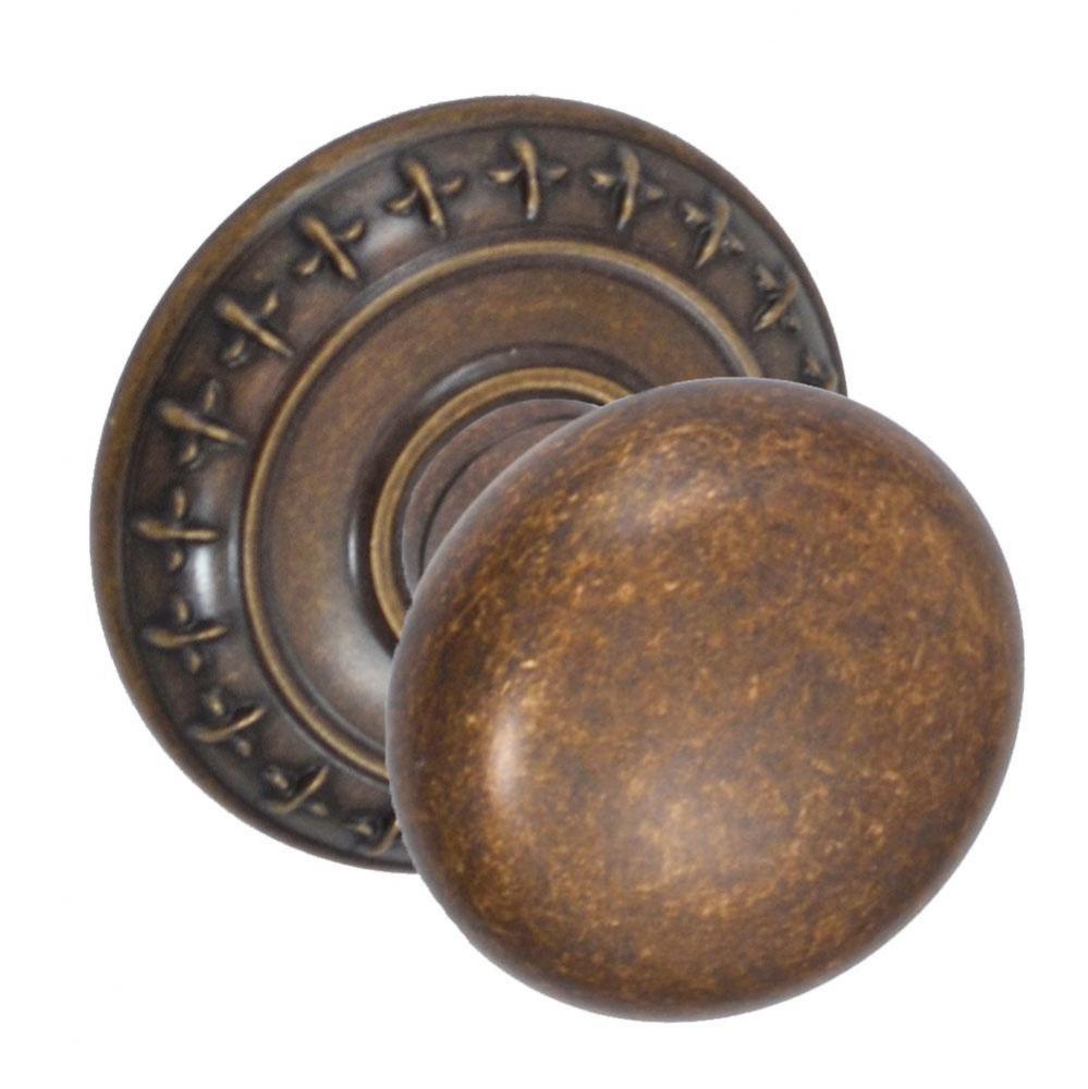 Half-Round Knob with St. Charles Rose Dummy Single in Medium