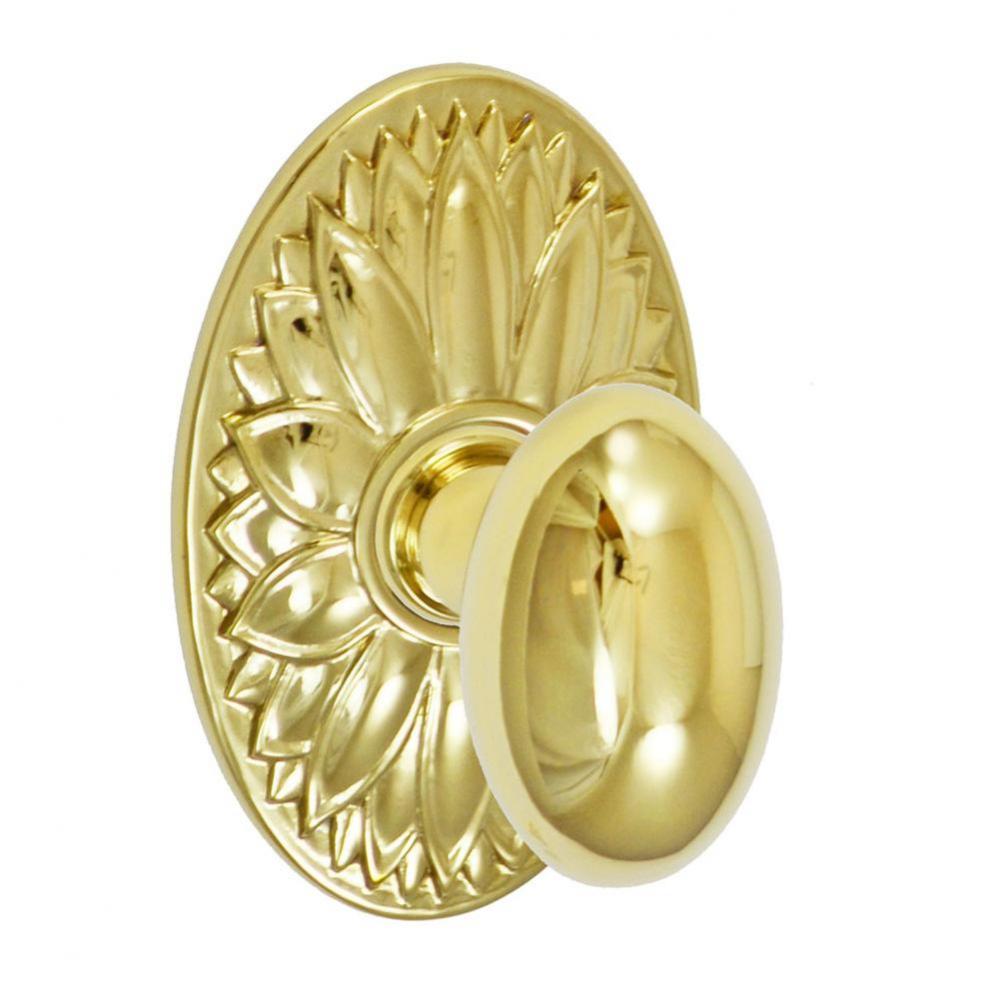 Egg Knob with Oval Floral Rose Dummy Single in PVD