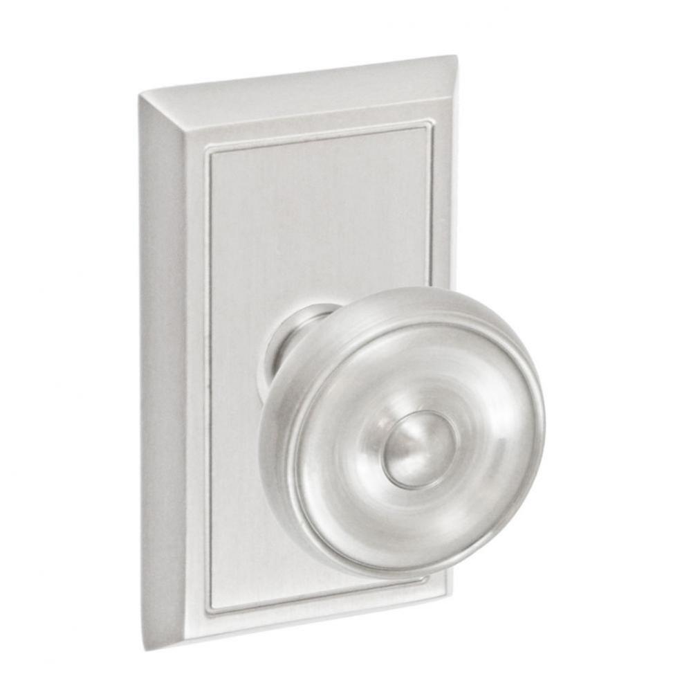 Cambridge Knob with Shaker Rose Dummy Single in Brushed