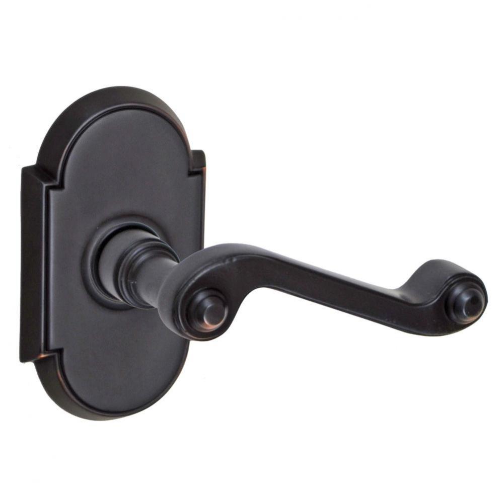 Ornate Lever with Tarvos Rose Passage Set in Oil Rubbed Bronze - Right