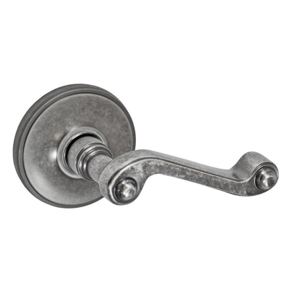 Ornate Lever with Cambridge Rose Dummy Single in Antique Pewter - Right