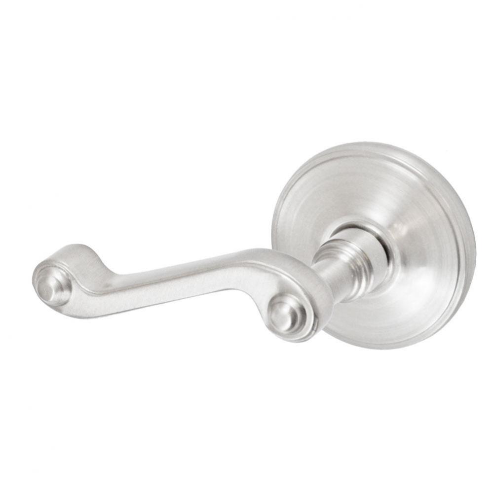 Ornate Lever with Cambridge Rose Passage Set in Brushed Nickel - Left