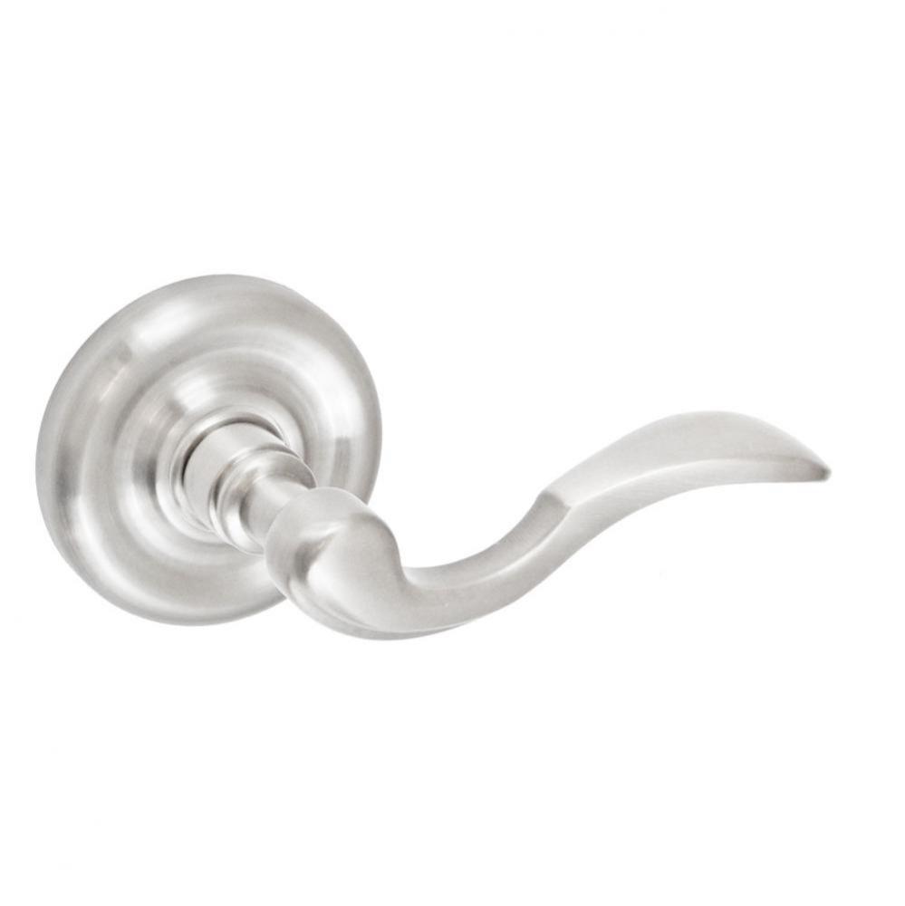 Paddle Lever with Contoured Radius Rose Dummy Single in Brushed Nickel - Right