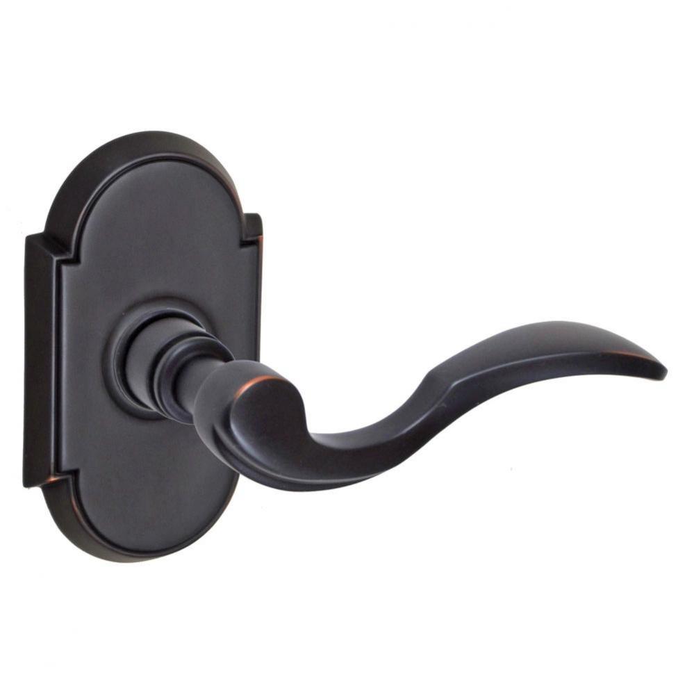 Paddle Lever with Tarvos Rose Privacy Set in Oil Rubbed Bronze - Right