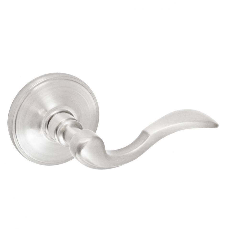 Paddle Lever with Cambridge Rose Dummy Single in Brushed Nickel - Right