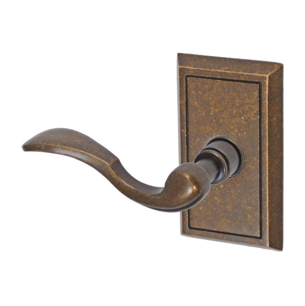 Paddle Lever with Shaker Rose Dummy Single in Medium Bronze - Left