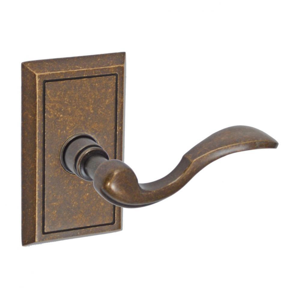 Paddle Lever with Shaker Rose Dummy Single in Medium Bronze - Right