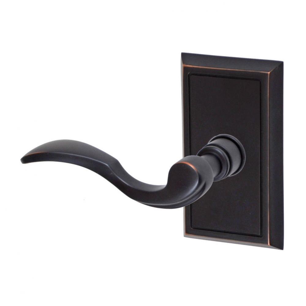 Paddle Lever with Shaker Rose Passage Set in Oil Rubbed Bronze - Left