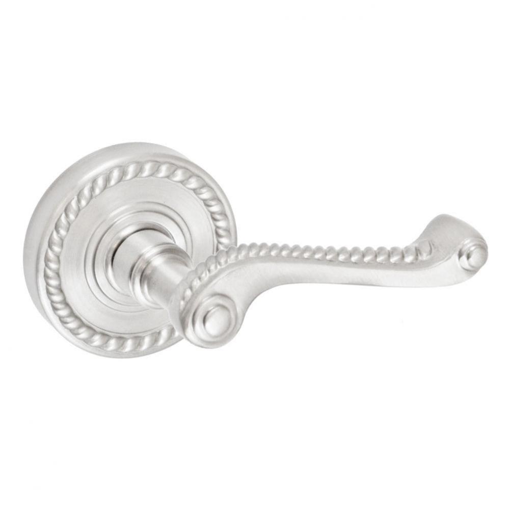 Rope Lever with Rope Rose Passage Set in Brushed Nickel - Right