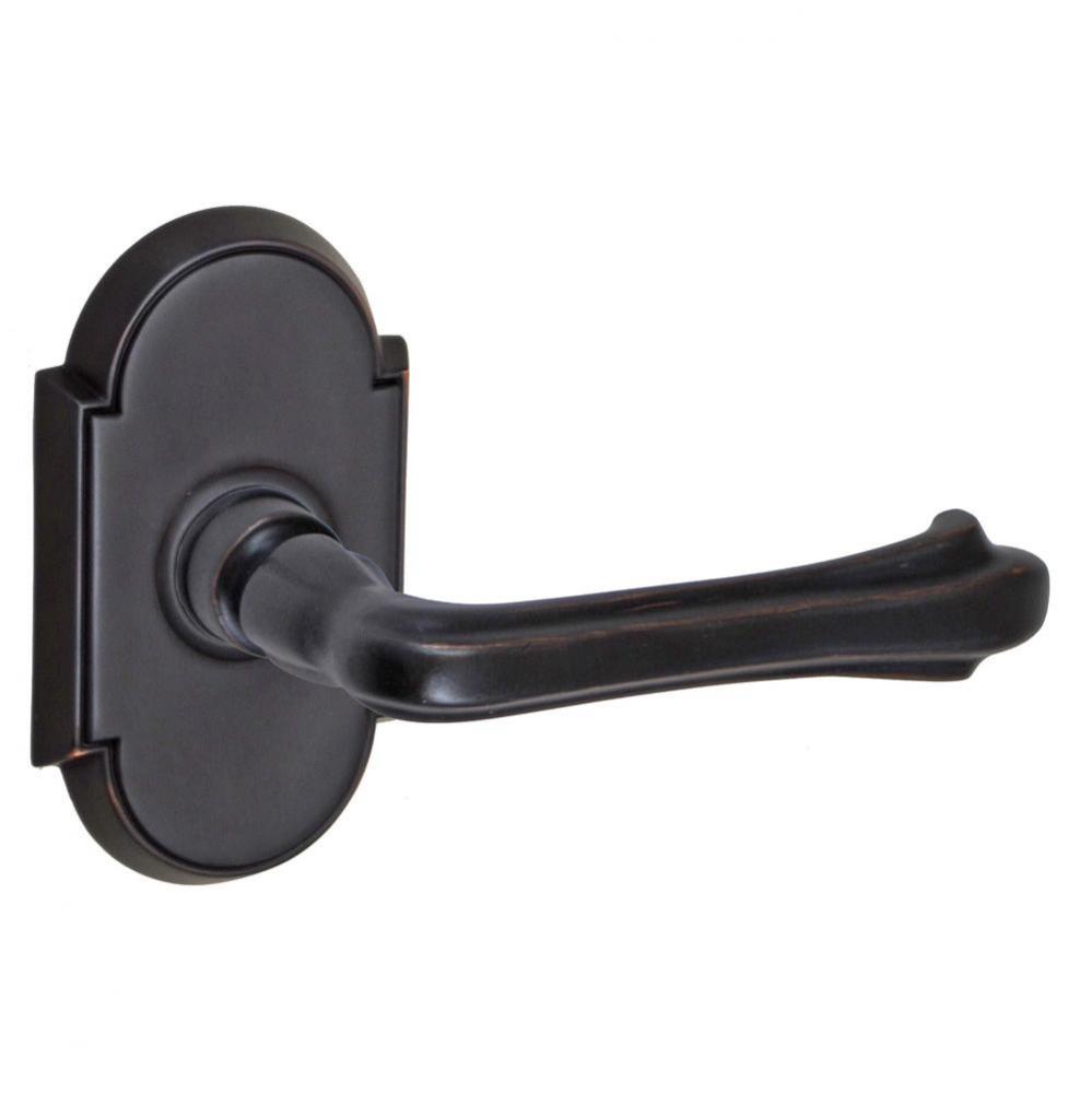 Claw Foot Lever with Tarvos Rose Privacy Set in Oil Rubbed Bronze - Right