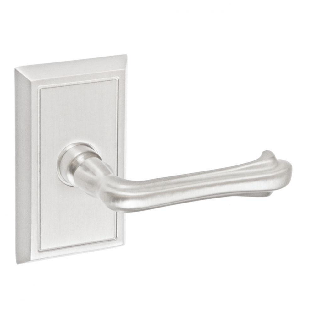 Claw Foot Lever with Shaker Rose Passage Set in Brushed Nickel - Right