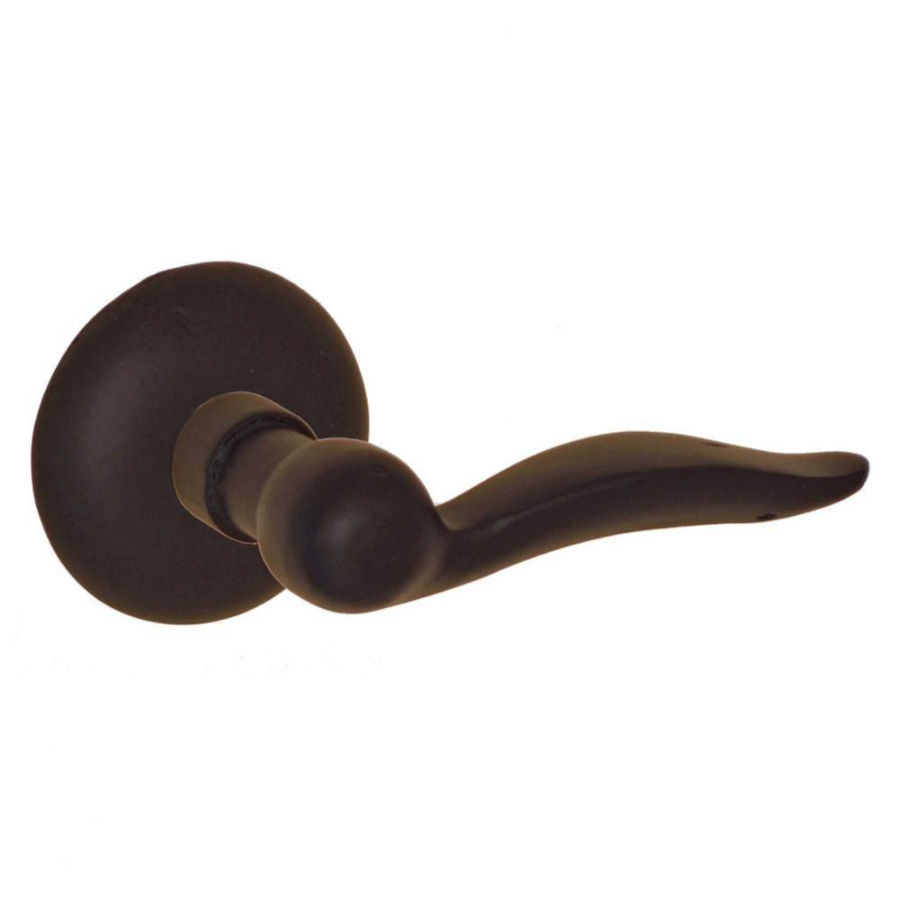 Sandcast Bronze Drop Tail Lever with Sandcast Bronze Round Radius Rose Dummy Single in Dark