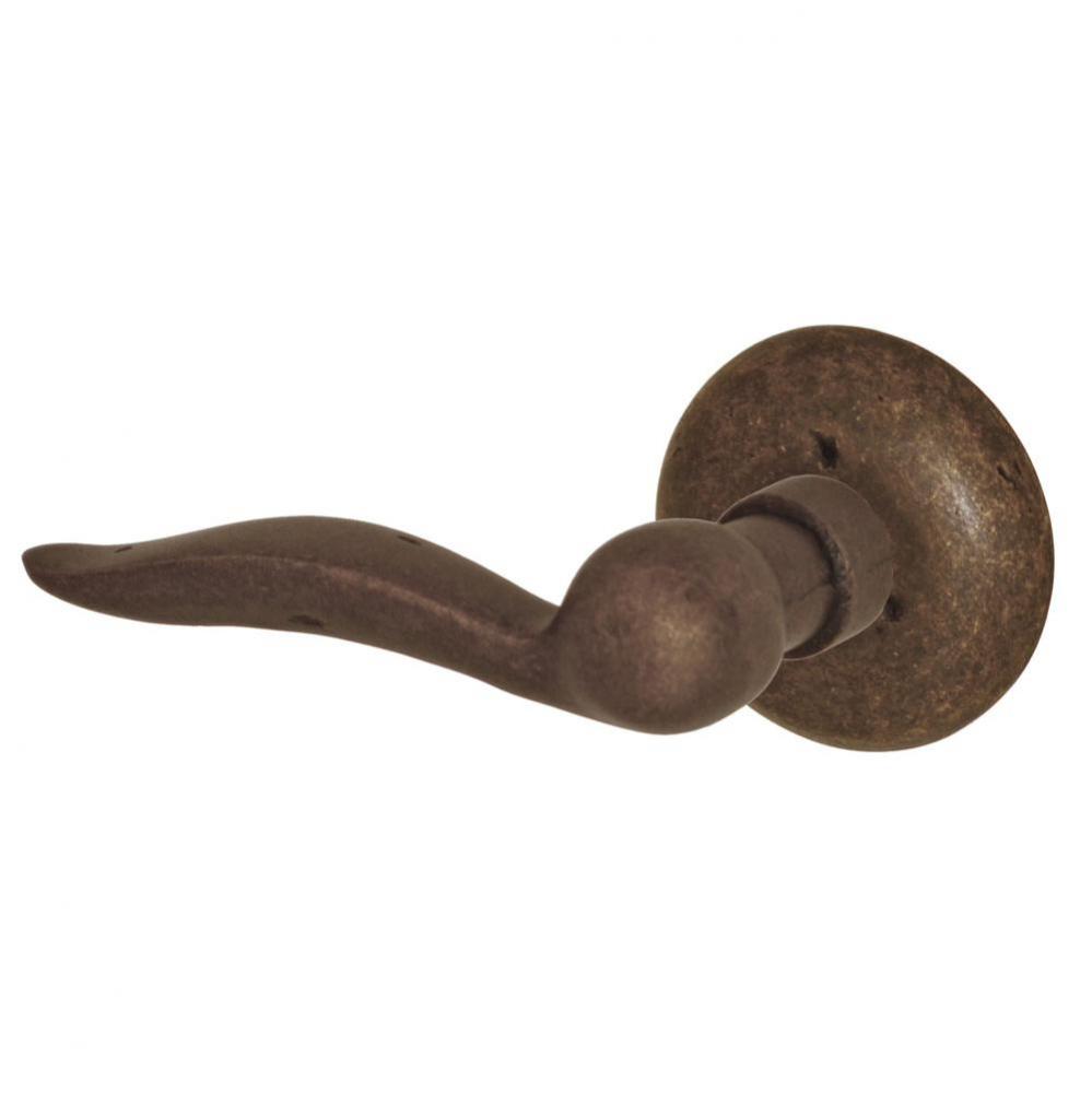 Sandcast Bronze Drop Tail Lever with Sandcast Bronze Round Radius Rose Dummy Single in Sandcast