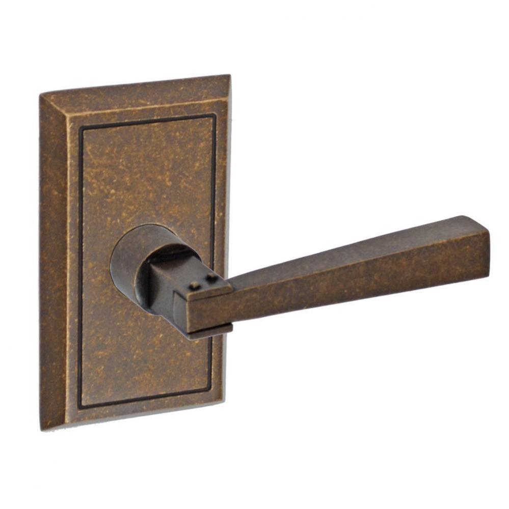 Sonoma Lever with Shaker Rose Passage Set in Medium Bronze - Right