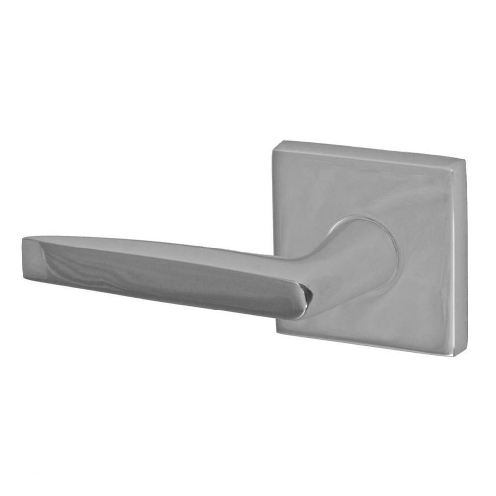 Empire Lever with Square Rose Dummy Single in Polished Chrome - Left