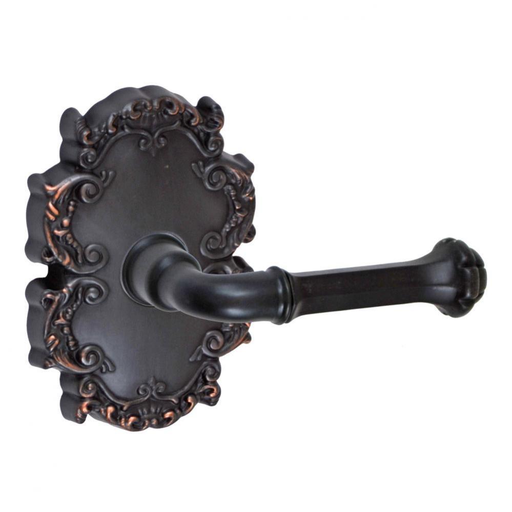 Tuscan Lever with Victorian Rose Dummy Single in Oil Rubbed Bronze - Right