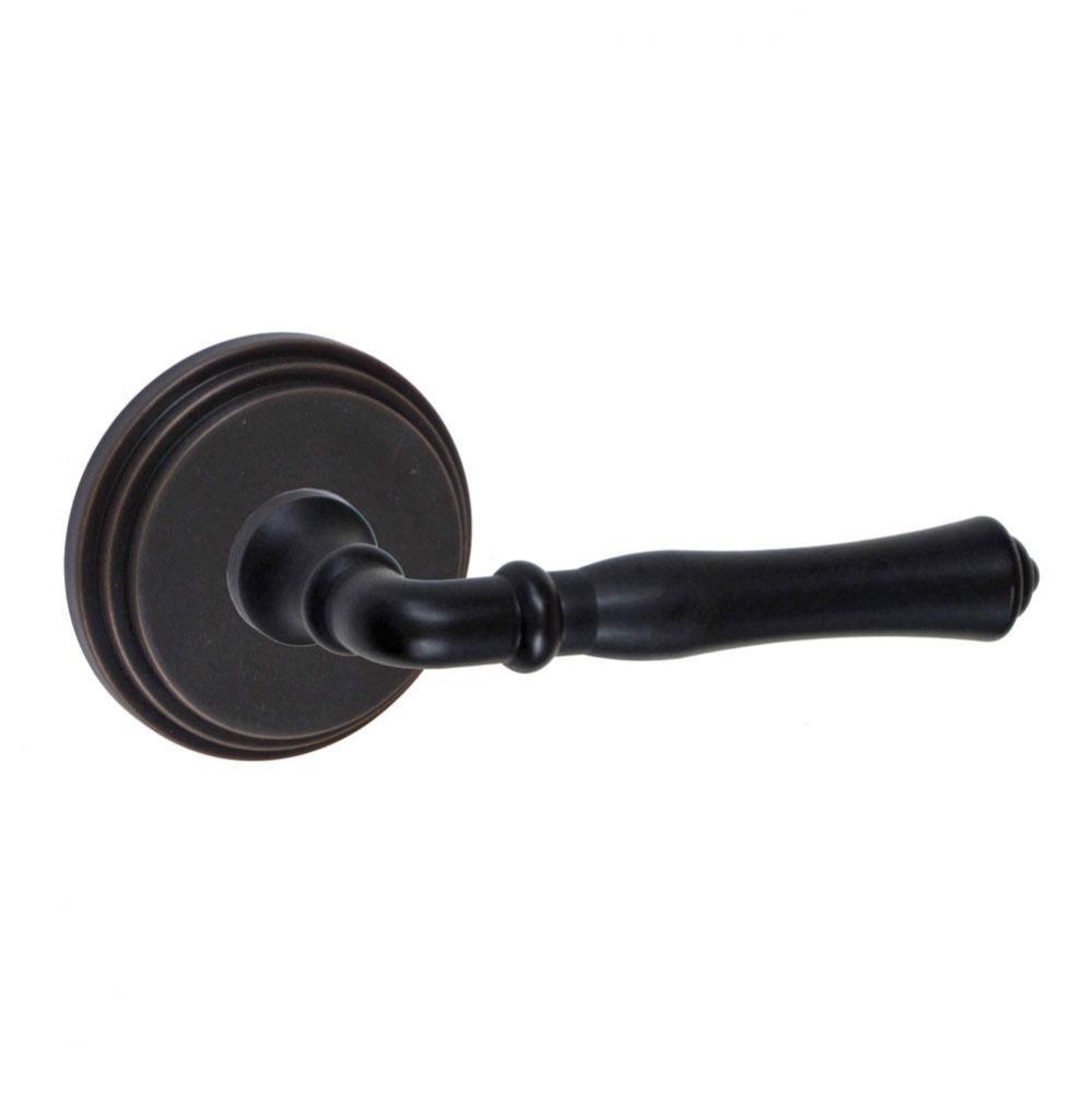 Cape Anne Lever with Stepped  Rose Passage Set in Oil Rubbed Bronze - Right