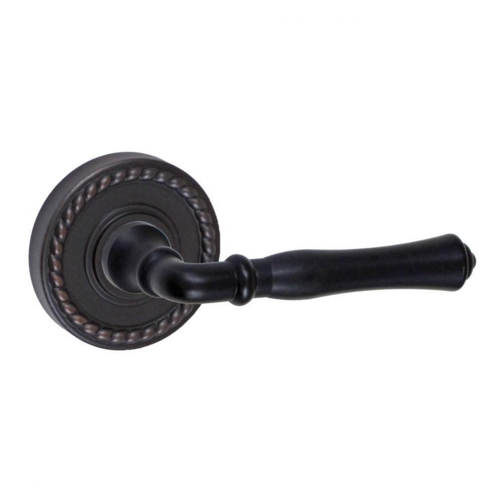 Cape Anne Lever with Rope Rose Dummy Single in Oil Rubbed Bronze - Right