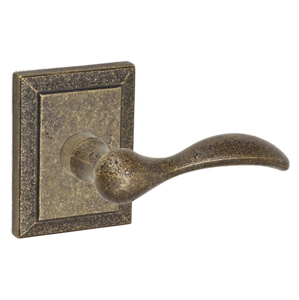 Sandcast Rainier Lever with Ahwahnee Rose Dummy Single in Medium Relic Bronze - Right