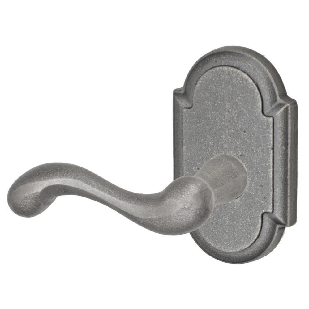 Sandcast Flintlock Lever with El Tovar Scalloped Rose Dummy Single in Antique Relic Pewter - Left