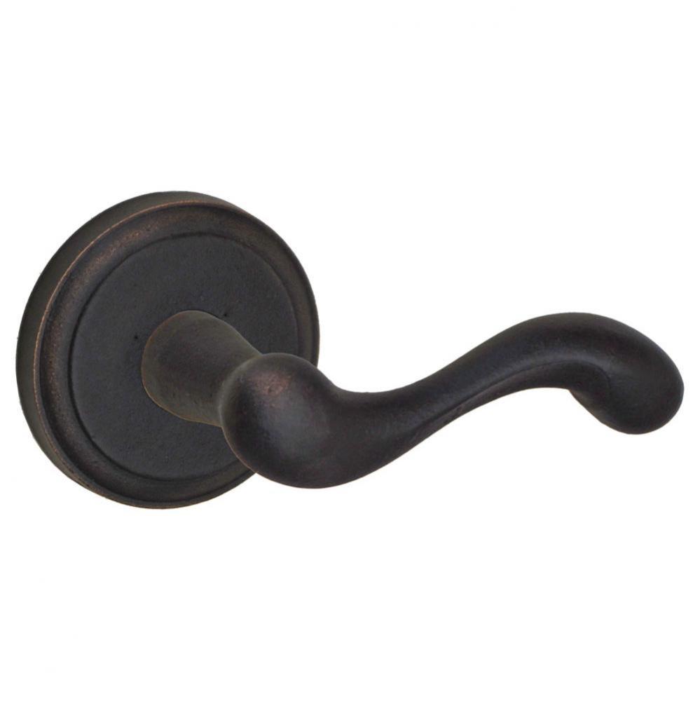 Sandcast Flintlock Lever with El Tovar Round Rose Dummy Single in Dark Relic Bronze - Right