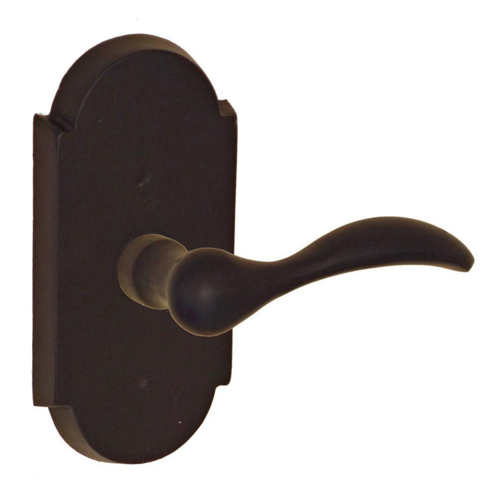 Sandcast Bronze Rainier Lever with Sandcast Bronze Large Scalloped Plate Dummy Single in Dark