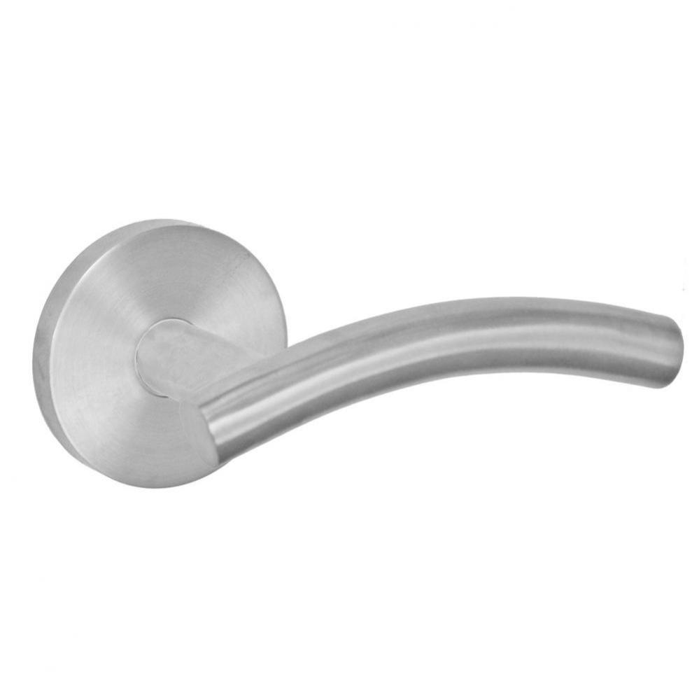 2070 - Stainless Steel Lever with Contemporary Rose Dummy Single in Brushed Stainless Steel -