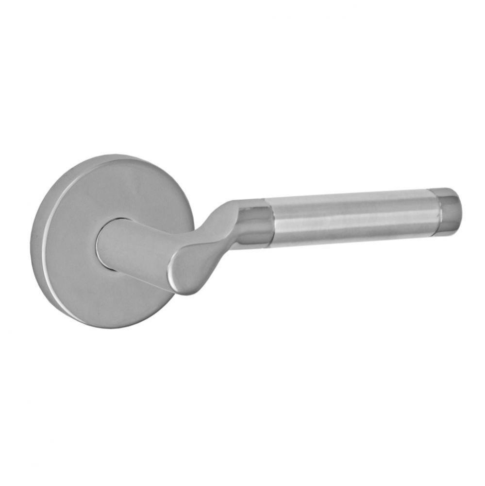 3020 - Stainless Steel Lever with Contemporary Rose Dummy Single in Polished Stainless Steel -