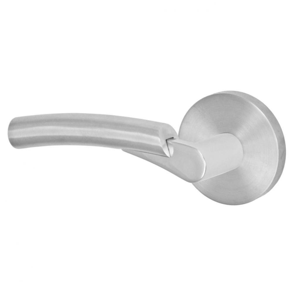 3030 - Stainless Steel Lever with Contemporary Rose Privacy Set in Brushed Stainless Steel - Left