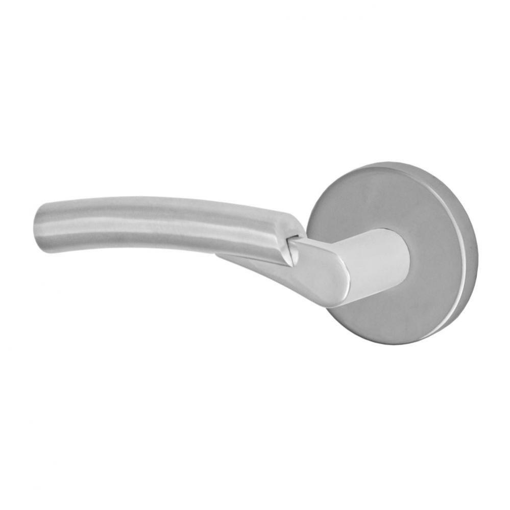 3030 - Stainless Steel Lever with Contemporary Rose Dummy Single in Polished Stainless Steel -